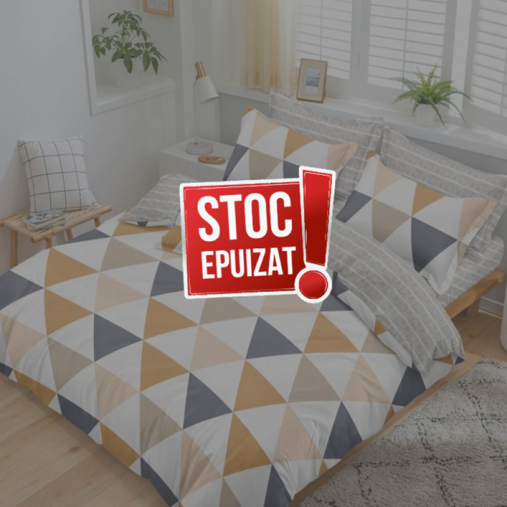 Lenjerie de pat 4 Piese Bumbac Satinat LX122