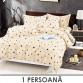 Lenjerie de pat 1 Persoana - 100% Finet GROS - 4 Piese - cod 1P4