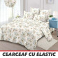 Lenjerie de pat 6 Piese cu ⚡ELASTIC⚡ Bumbac 100% Finet GROS - cod 6FF28