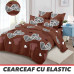 Lenjerie de pat 6 Piese cu ⚡ELASTIC⚡ 100% Finet GROS - cod 6FF10