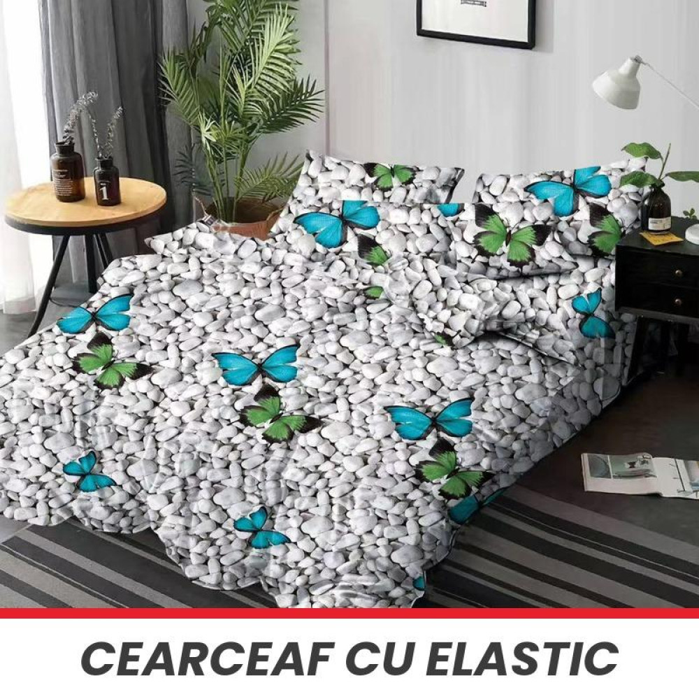 Lenjerie de pat 6 Piese cu ⚡ELASTIC⚡ Finet GROS - cod 6FF45 Lenjerie de pat 6 Piese cu ⚡ELASTIC⚡ Finet GROS - cod 6FF45