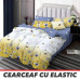 Lenjerie de pat 4 Piese cu ⚡ELASTIC⚡ Bumbac 100% Finet GROS - cod 4FE12