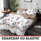 Lenjerie de pat 4 Piese cu ⚡ELASTIC⚡ Bumbac 100% Finet GROS - cod 4FE13