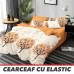 Lenjerie de pat 4 Piese cu ⚡ELASTIC⚡ 100% Finet GROS - cod 4FE29