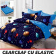 Lenjerie de pat 4 Piese cu ⚡ELASTIC⚡ 100% Finet GROS - cod 4FE31