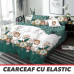 Lenjerie de pat 4 Piese cu ⚡ELASTIC⚡ Bumbac 100% Finet GROS - cod 4FE6