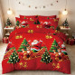 Lenjerie ⭐Crăciun⭐ Finet GROS 6 Piese – Moș cu Reni – Cod NOEL-04