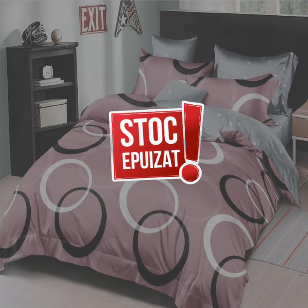 Lenjerie 4 Piese Bumbac Satinat + Pilota Vara 190x210cm Cod: ML1PV