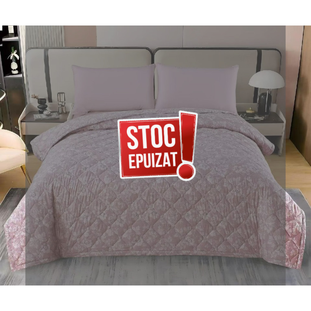 Pilotă de Vară Matlasată 190x210cm – „Rose Quartz” – Cod: PV11