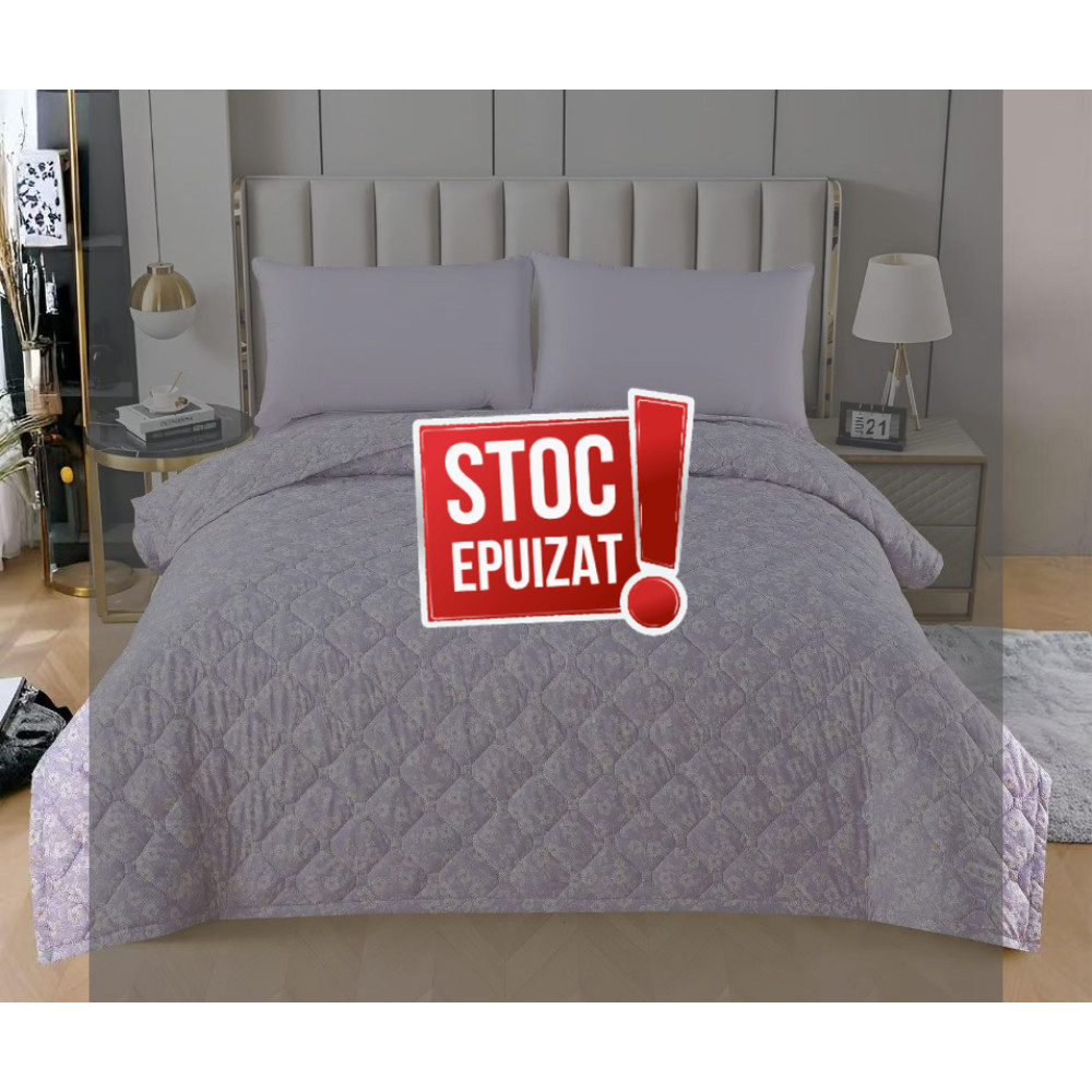 Pilotă de Vară Matlasată 190x210cm – „Lilac Veil” – Cod: PV13 Pilotă de Vară Matlasată 190x210cm – „Lilac Veil” – Cod: PV13