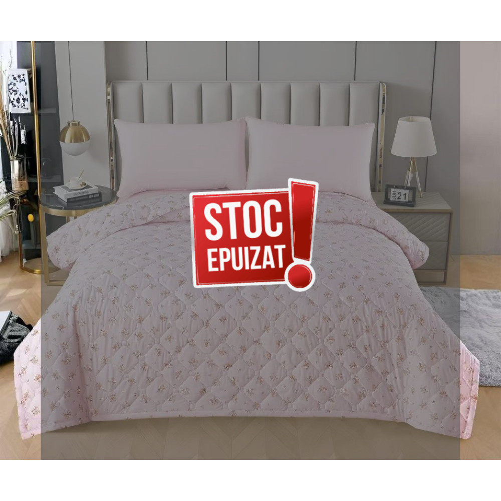 Pilotă de Vară Matlasată 190x210cm – „Pink Vanilla” – Cod: PV9